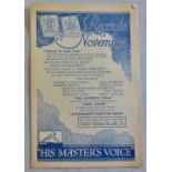 "His Masters Voice" Records for November 1938; brochure detailing new releases and prices; also