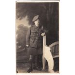 Argyll and Southern Highcanders-A very young smart soldier RP postcard protrait