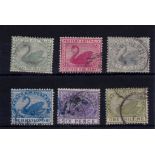 Western Australia 1885-1893-definitives SG94-97-SG100-101 fine