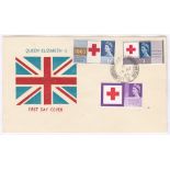 Great Britain 1963(15 Aug) Red Cross Cent phosphor set unaddressed First Day Cover SG£90