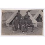 West Yourkshire Regt (Leeds Rifles) Sergeants of G Co at Ramsey 1910, Fine RP card by Fox, York used
