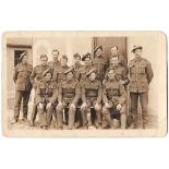 Royal Scots WWI-1918 RP postcard - mixed Scottish units Cadre, m/s 4th May 1918, Scotton Camp,