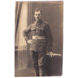 Royal Engineers WWI - fine RP full length portrait sergeant 'rev " William Walker, demobbed 15/9/
