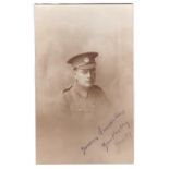 Essex Regiment WWI- portrait RP postcard-signed Geo Kerbey, June 1917