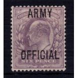 Great Britain(Officials) Army Official 1902/3 6d pale dull purple SG050 n/mint