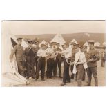 Royal Army Medical Corps WWI Fine RP card, Boxing at Camp including Timekeeper and referee, a