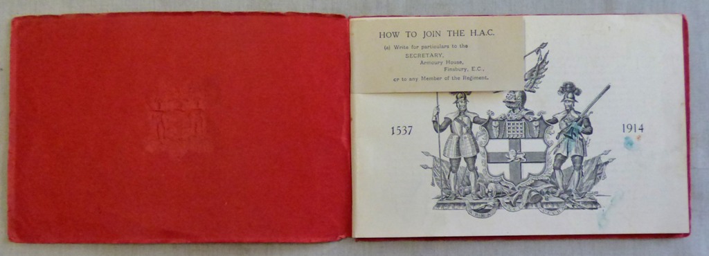 Honourable Artillery Company 1537-1914 Brochure of reproduced postcards & photographs showing the