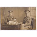Royal Artillery + Royal Engineers WWI- two soldiers pose for a seated portrait possibly brothers-pet