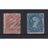 Canada 1868-1890 definitive's, S.G. 58 used, S.G. 60 used, Cat value £84