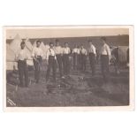 Cavalry-1911 autographic postcard=kit inspection at camp-plush Alderslade, Devises, used 1911,