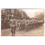 1910 King Edwards VII's Funeral, fine RP of Company on the Funeral March.