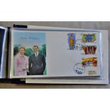 Commonwealth + Foreign Omnibus first day covers 1973, Royal Wedding in a Wessex special Album few