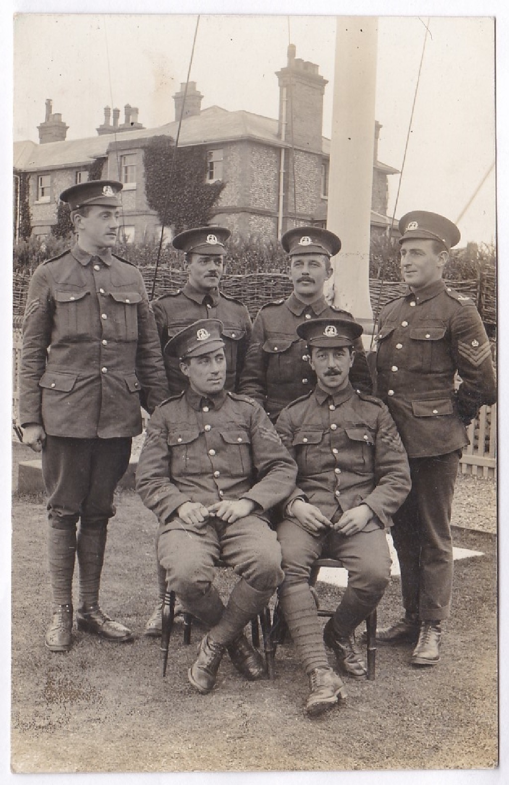 Norfolk Regiment WWI-Fine RP group of six outside Britannia Barracks