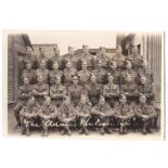 Royal Artillery WWII-1942 dated RP photo postcard size- The Adams Platoon - Sgt at centre, could