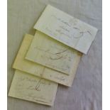Shropshire 1788-1806-range of EL's + Wappers to Ludlow, various m/s rates and date stamps(5)