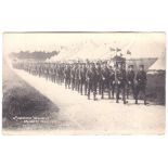 6th Hampsire Regiment WWI RP of the Men on the March - Salisbury Rain used Westdown, South Camp