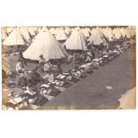 Australian Army WWI- a regiment in camp-kit laid out for inspection - good RP postcard-Gable +