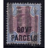 Great Britain(officials) Government Parcel 902 9d dark purple and ultramarine SG077 used