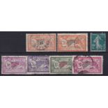 France 1920 definitive's SG 387 used, SG 428-432 used. STC £60