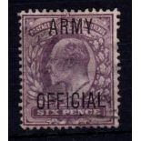 Great Britain(Officials) 1902/3 Army Official 6d pale dull purple,SG050, lightly fine used(Scarce)