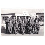 Royal Engineers WWII-Engineer Base Workshop Group photograph-postcard dated 1941