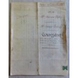Surrey Woking 1893 29th March vellum conveyance document lot 180 plot of land North side of Royal