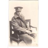 Green Howards(Prince of Wales Own Yorkshire) Regiment WWI-soldier seated portrait weather