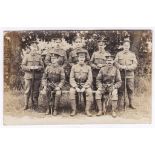 WWI S/NCO's RP Course photo card - seven NCO's probably Snipers or Weapons Instructors including