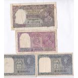 India - 1937 & 1940 1937 King George VI Two Rupees, Ref P17; 1970 One Rupee, Ref P25; 1937 Five