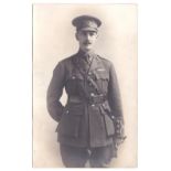 Royal Engineers WWI - A very smart Officer in service dress, fine RP card