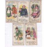 Hunt Cropp & Sons 1912 Characters From Dickens 5/15, No's 2, 4, 11, 14, 15. Poor to VG.