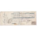 France 1908 cheque VF, credit du Nord,Arras