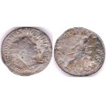 Roman Gordian III Antoninanvs (238-44), Silver Den. R PMTRP III Cos II P.P Emperor Standing right