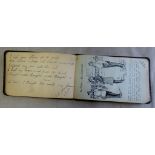 A fine World War 1916-18 Autograph album with some nice artist water colour drawins