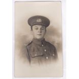 Norfolk Regiment WWI-5th BN(TA) fine portrait card of a very young soldier