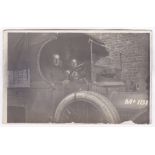Army Service Corps WWI Drivers at the wheel of a Truck, marked 'M 181' Horn Prjects! RP card