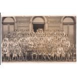 Royal Engineers WWI-m/s 66 party T.B.R.E in tin helmets - a fine RP postcard