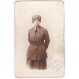 Women's Royal Air Force WWI-early portrait postcard signed D.E.Ward W.R.A.F-quite scarce