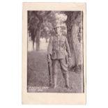 Queen's Regiment 1929 Uniformed Private at ease with his wife, Arundel Park