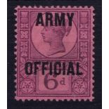 Great Britain(Officials) 1896-Army official 6d purple/rose SG045, n/mint