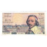 France - 1963 Ten New Francs, Ref: P142, Grade Fine+