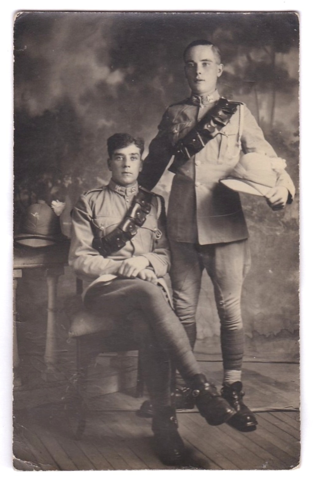 Royal Scots Greys Pre-WWI Period Fine RP of two soldiers with piths.