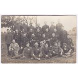 WWI French Prisoners of War - Mannheim Camp Prisoner group RP - some with musical instruments - a