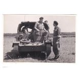 Norfolk Regiment WWII-Norfolk,Crown copyright, postcard size photograph 1847, INFRA Bren Gun