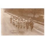 Norfolk Regiment WWI-'A' Coy Marching' through Aldershot RP-crease but a good photo