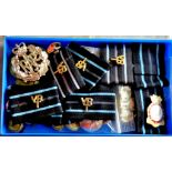 RAF Volunteer Reserve Training Corps, a box full of modern issue badges, epaulette rank slips and