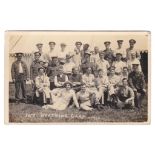 Royal Engineers WWI-Troop photo-mixed dress Working Camp 1913-used Worthing, photo Frost,