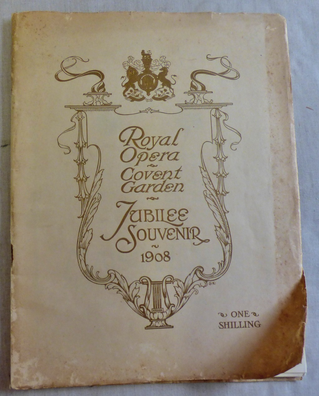 London Royal Opera House Covent Garden 1908 Jubilee Souvenir; cover grubby but inner very clean with