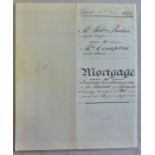 Surrey Horsell 1896 11th February vellum mortgage document Mr William Baker to Mrs Compton