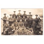 Royal Artillery WWI-A very fine photographic NCO's group postcard, a proud looking unit